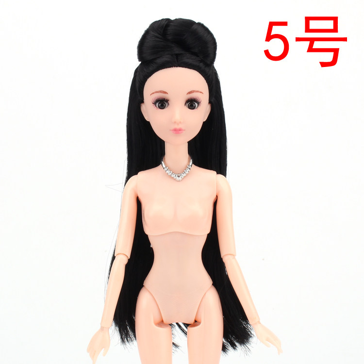 克时帝芭比洋娃娃4d眨眼裸娃身体女孩玩具衣服设计手工串珠素体