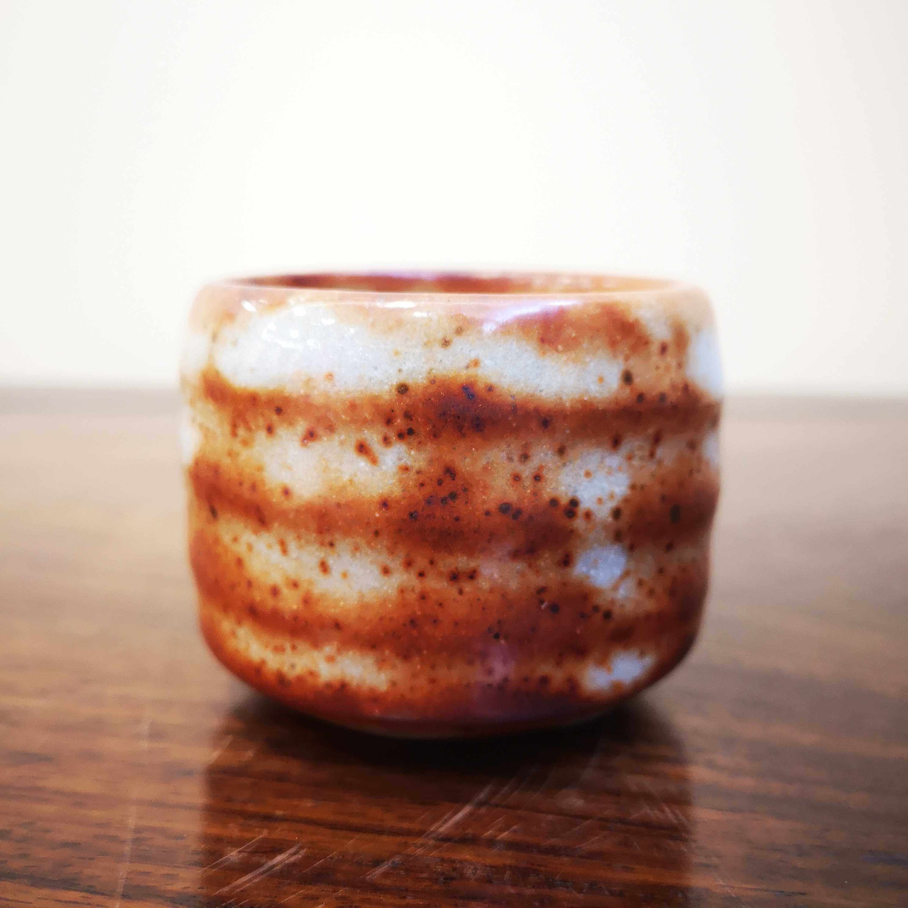 日本本志野烧秀泉茶杯品茗古朴厚重做工精致茶杯