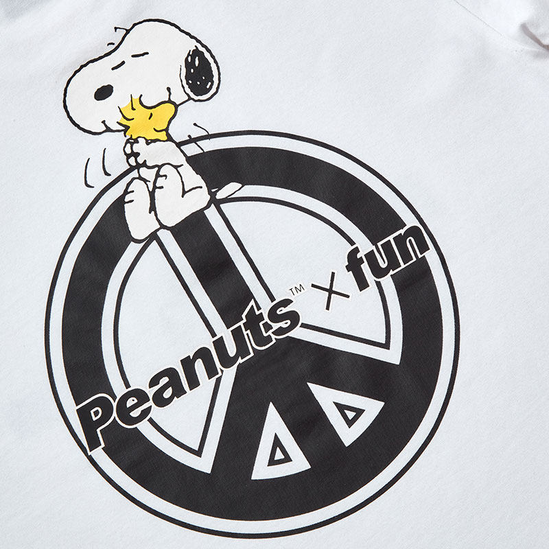 fun潮牌春夏新款peanuts系列时尚短袖白色史努比t恤