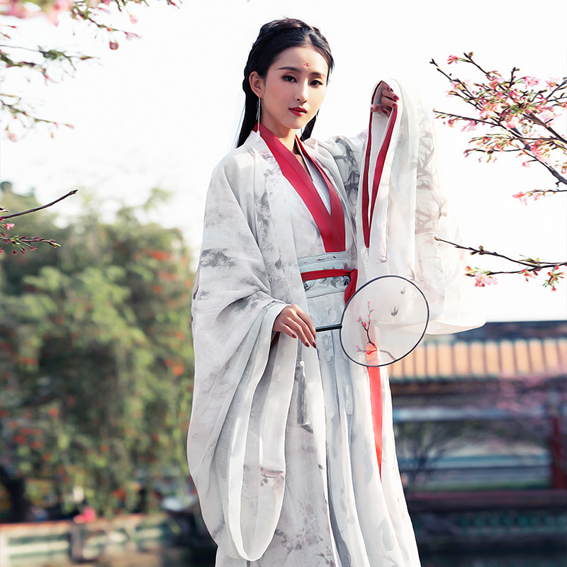 筱辰秋千汉服古装女广袖中国风飘逸日常齐腰民族服装