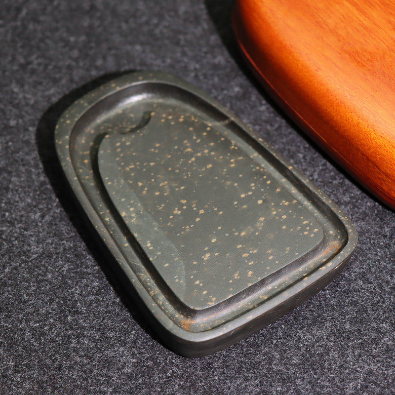 金星发墨如油老坑金晕歙砚端砚徽墨眉纹文房四宝文房四宝