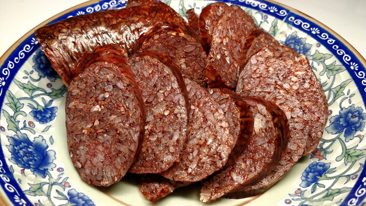 湖南怀化沅陵特产湘西血粑猪血肠血灌肠农家其它干货