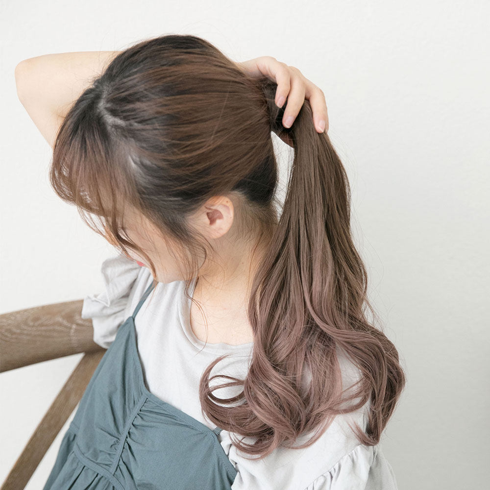 马尾brightlele捆绑马尾辫接发染色可爱仿真隐形马尾