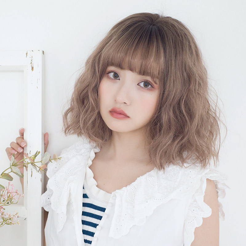 假发brightlele经典锁骨发泡面卷短发日系蓬松修脸日常整顶假发