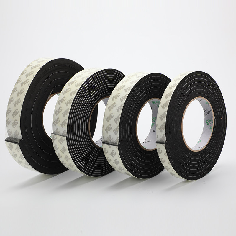 3m单面泡棉胶带泡沫强力黑色eva海绵防撞胶带