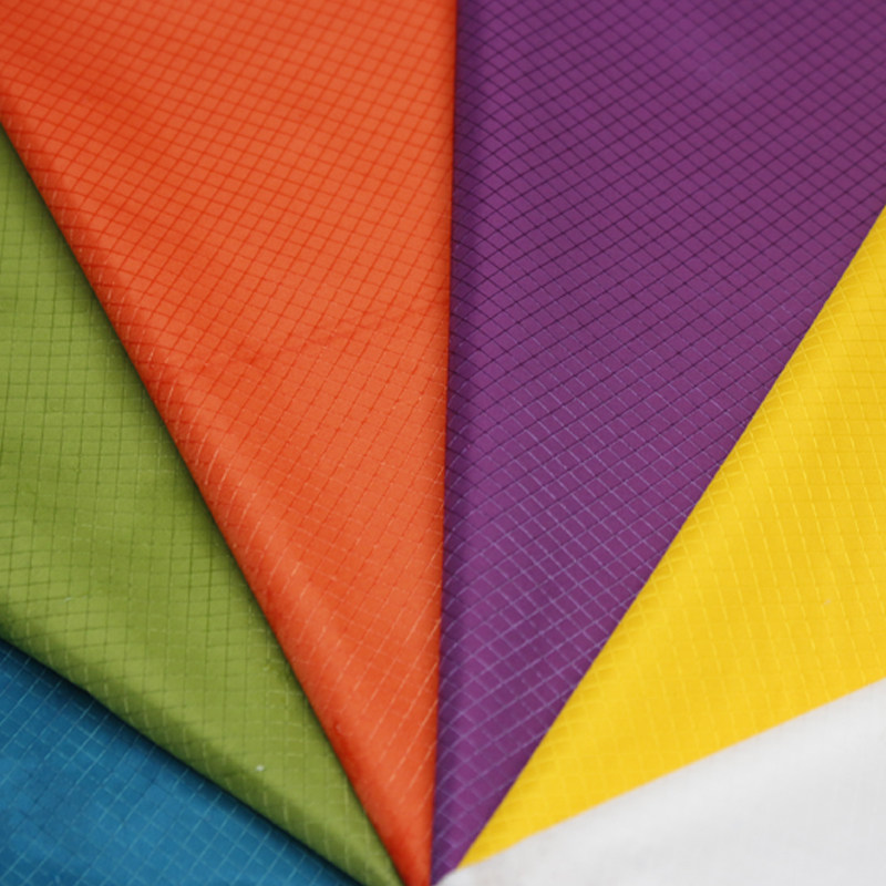 包邮30d尼龙布料防水降落伞遮盖雨伞菱形格子海绵垫