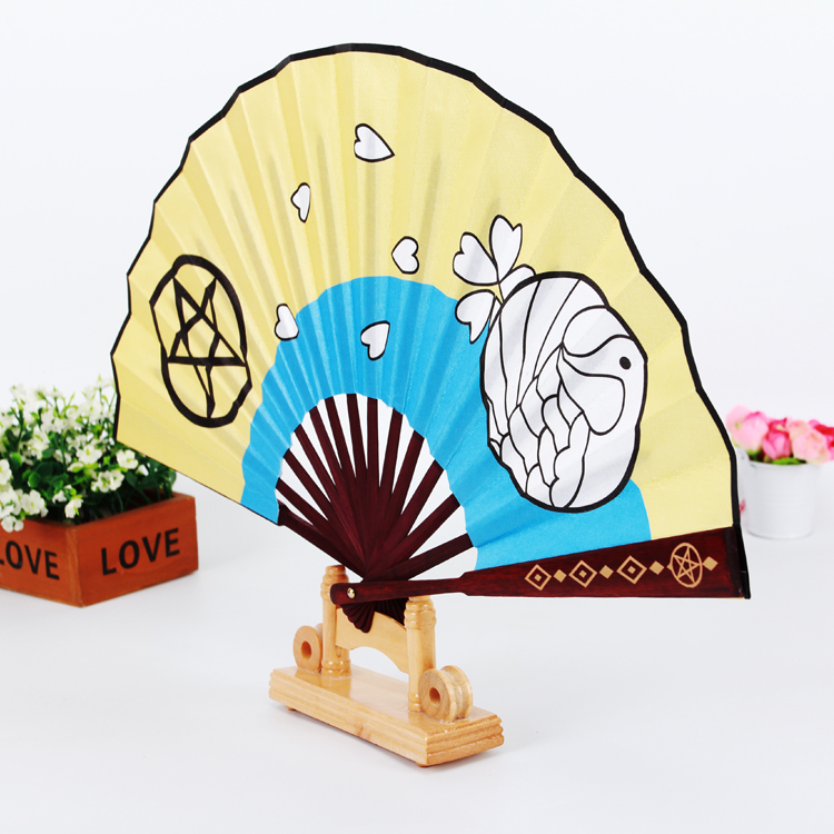 包邮动漫手游网易阴阳师神乐 安倍晴明扇子小乔大乔折扇 cos道具