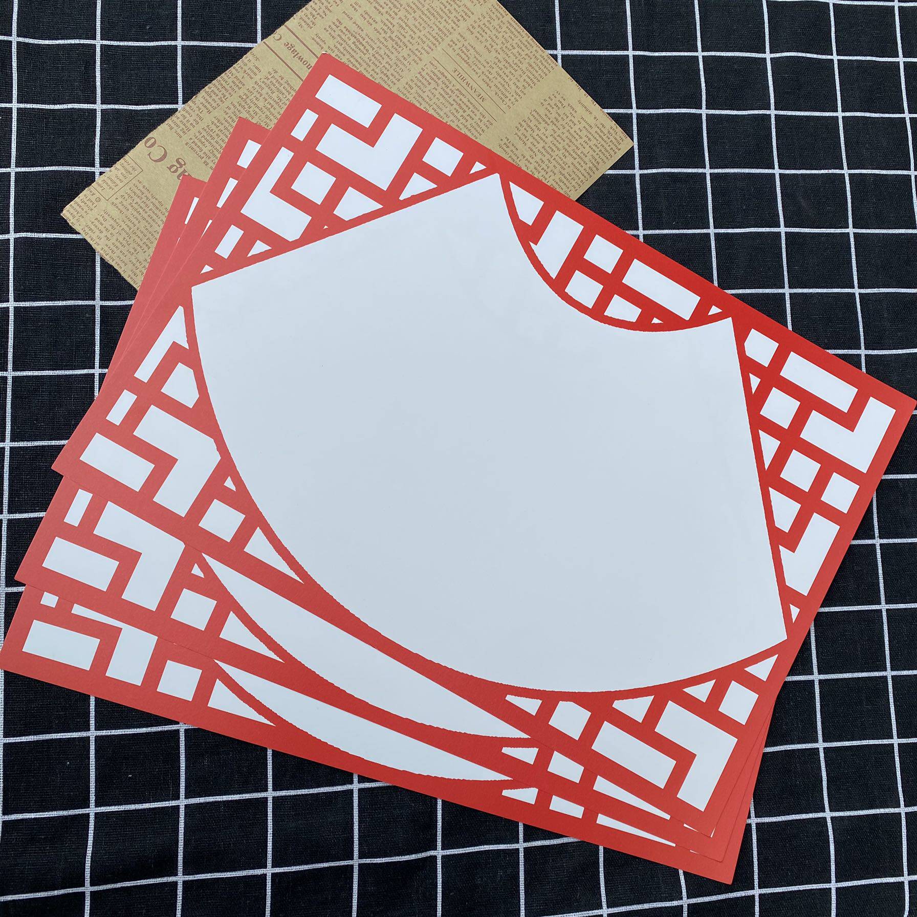 幼儿园环创材料彩色框裱边卡卡纸古风复古古绘卡纸