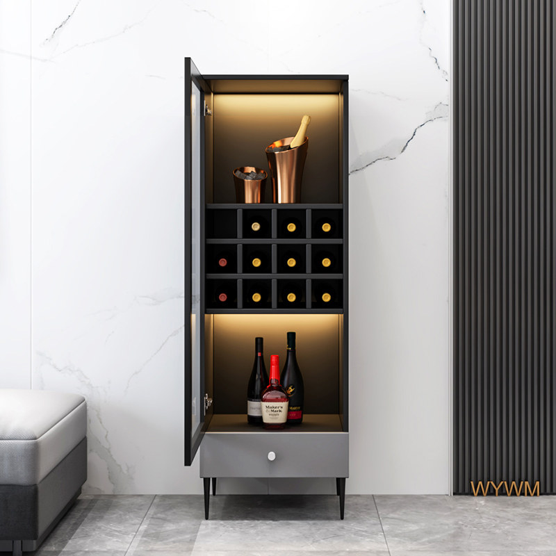 酒柜客厅靠墙小酒现代简约高档单门柜子家用小型酒柜