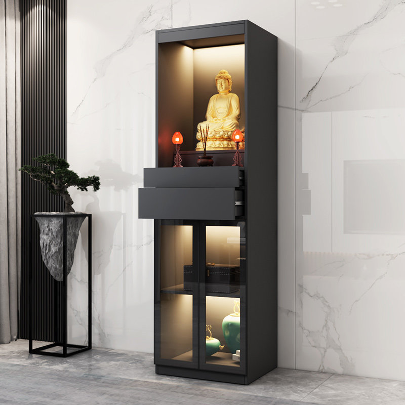 佛龛立柜家用现代轻奢佛像供奉关公财神供位佛柜