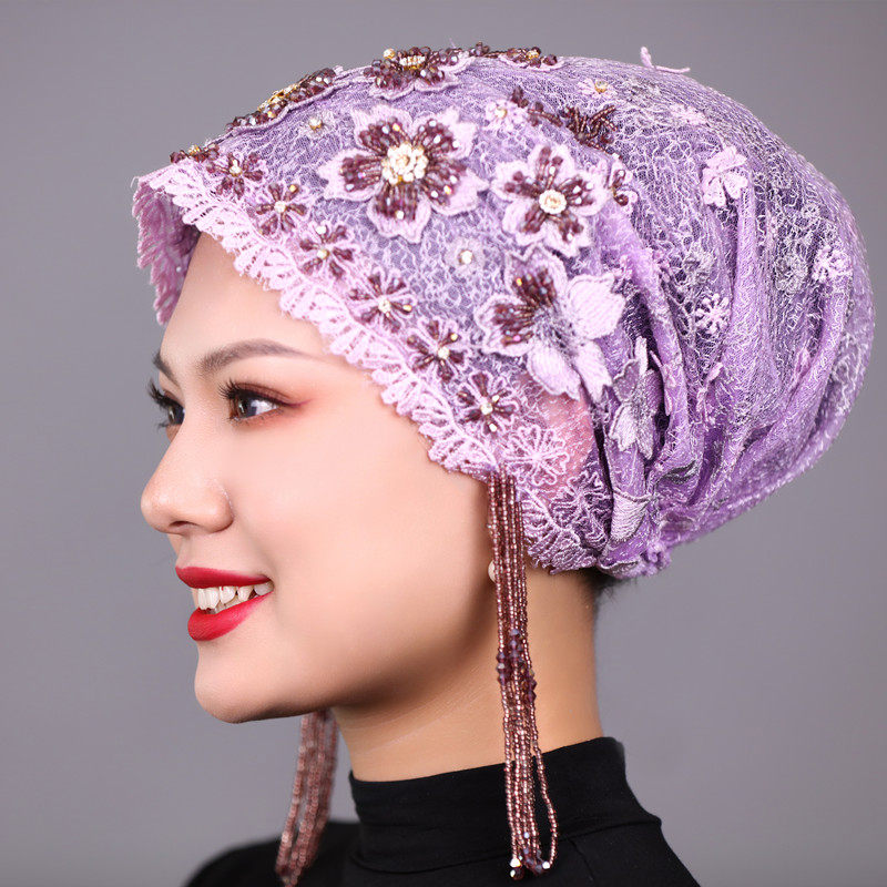头巾帽子子女穆斯新款韩版时尚回族包头盖头帽子