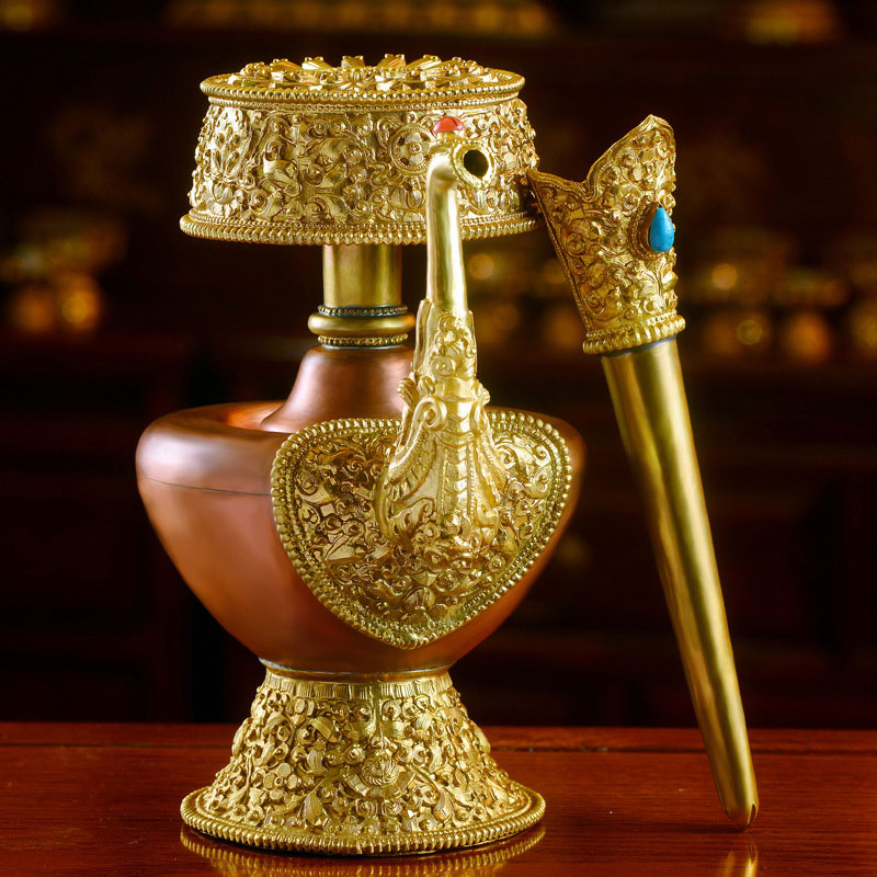 西藏佛教佛具纯铜法器净水水瓶文巴壶贲巴壶灌顶其他