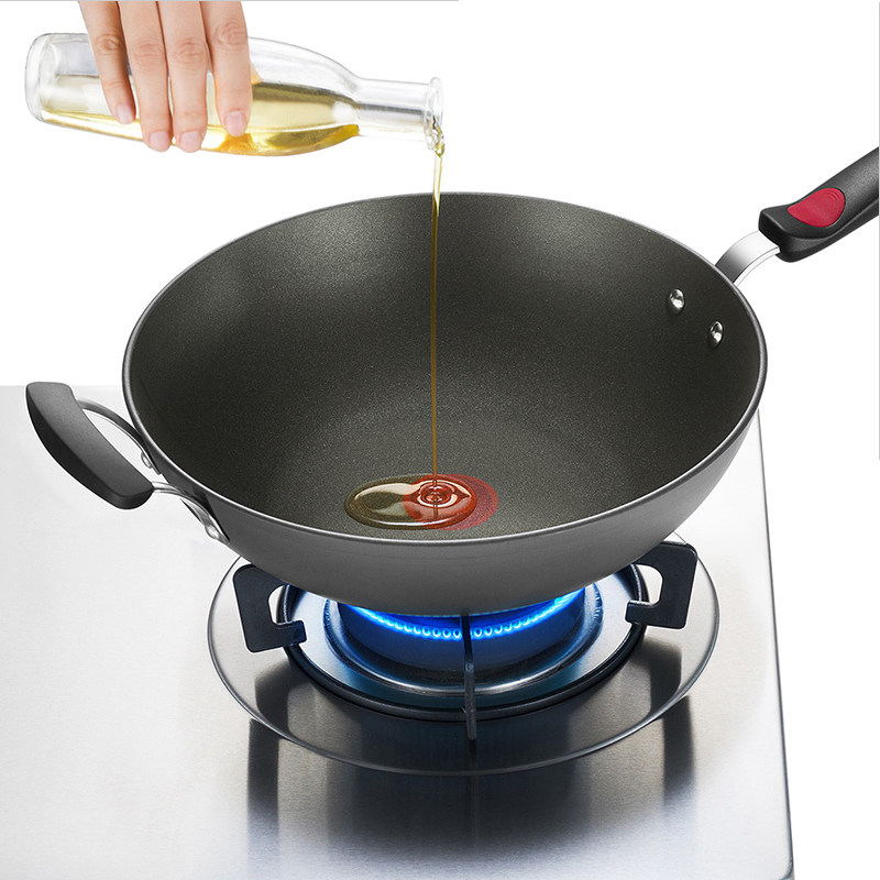 苏泊尔炒锅 火红点3代不粘无油烟炒菜锅pc34h2燃气电磁炉通用34cm