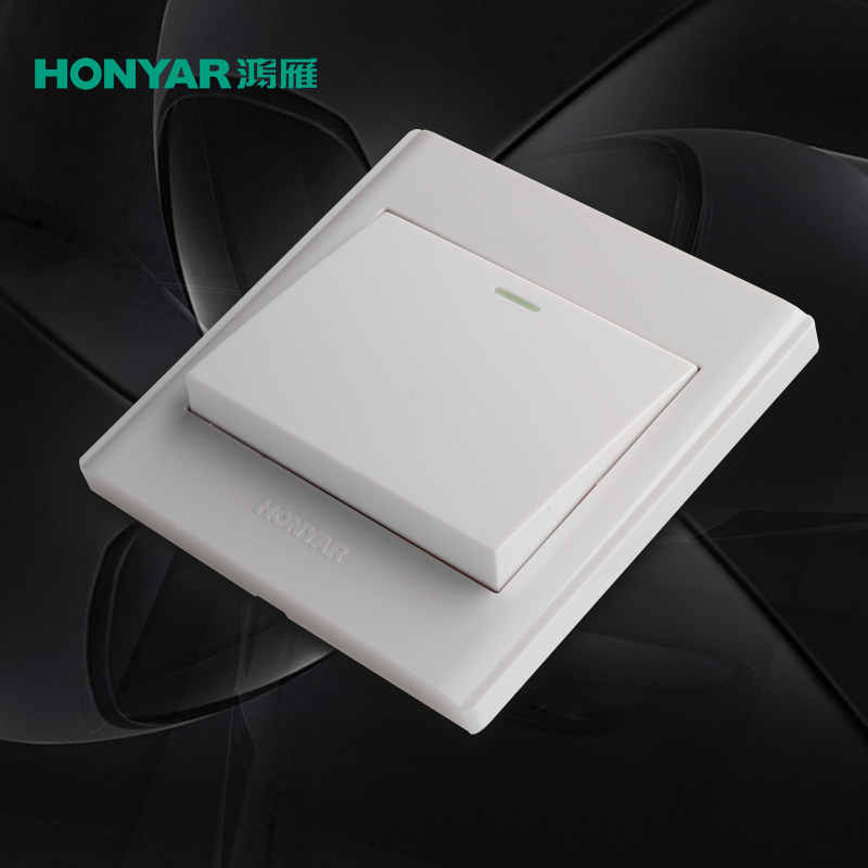 鸿雁开关插座旗舰店官方旗舰开关面板单开一开双控双控开关