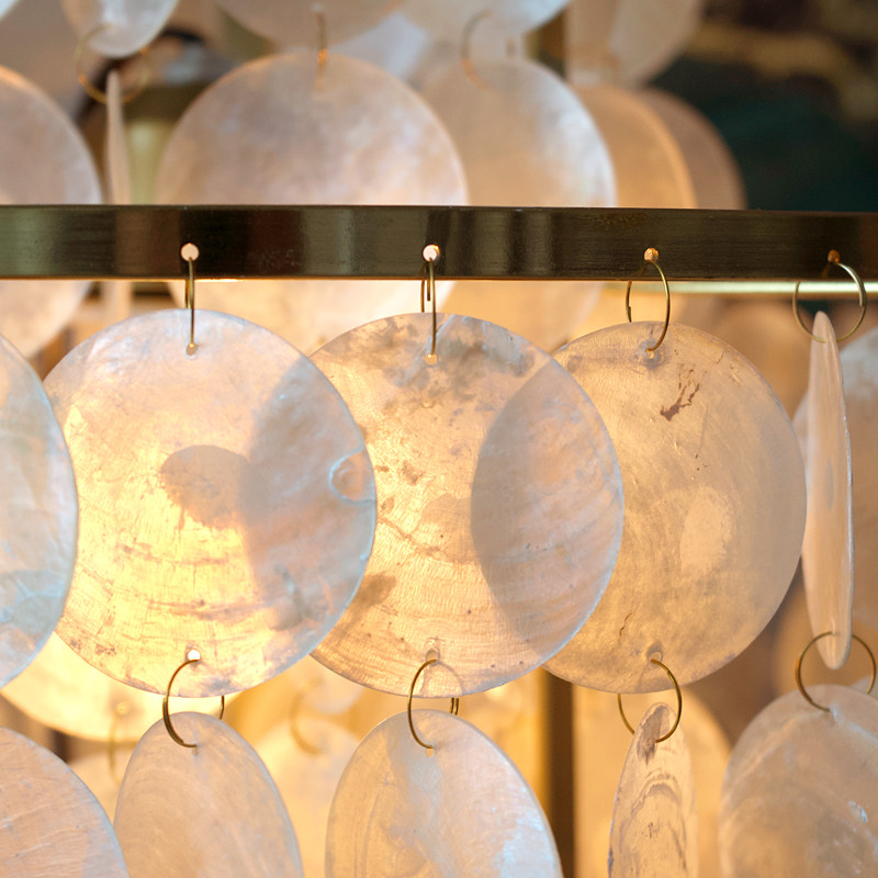 法式浪漫天然贝壳艺术台灯北欧地中海创意民宿装饰台灯