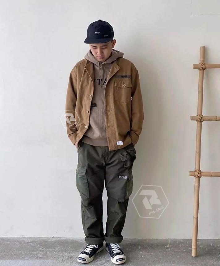 飘渺潮铺现货wtaps scout ls shirt twill 19aw无领单袋长袖衬衫