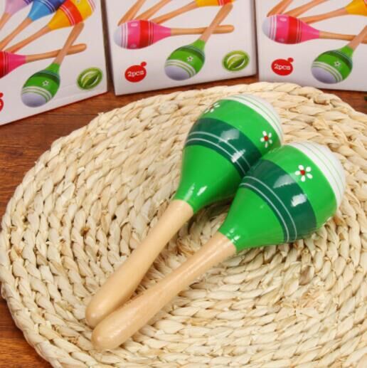 摇铃玩具儿童玩具婴儿早教手锤摇木园木质具沙木沙沙锤