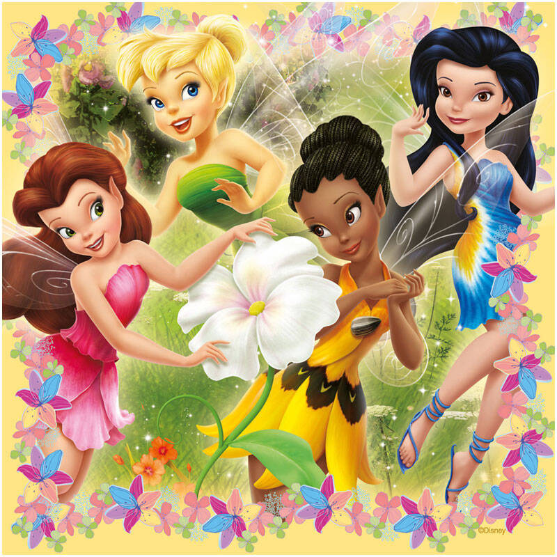 德国进口睿思迪士尼卡通动漫精灵花仙子三合一071937拼图