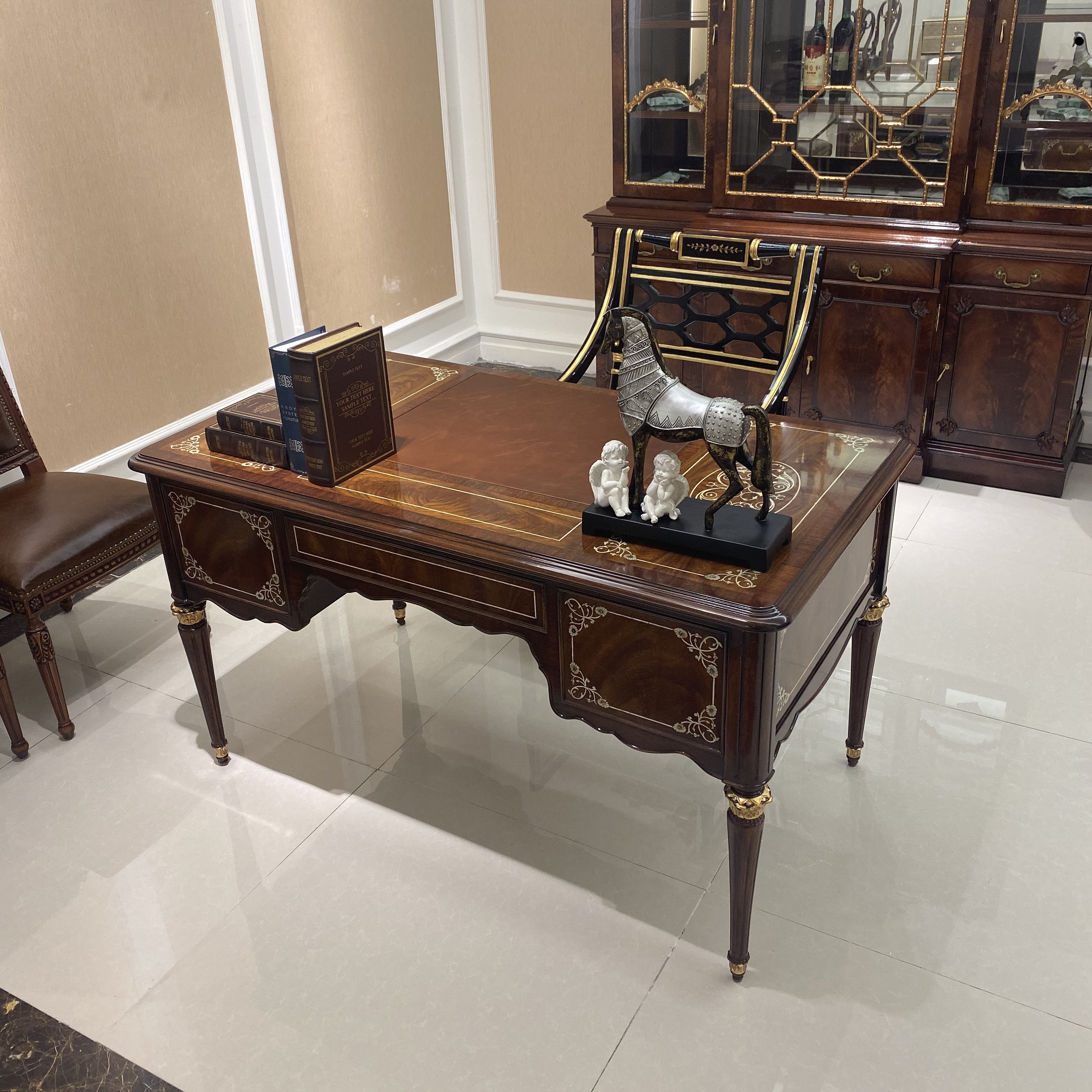 英式戴维斯亚历山大书桌电脑桌欧式办公桌写字现货包邮书桌