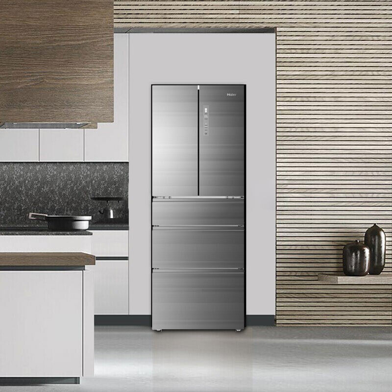 海尔冷无霜五门干湿分储变频家用一级节能冰箱多门bcd-349wdcv