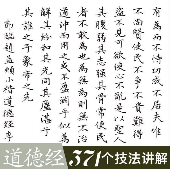 正版包邮 赵孟頫道德经 小楷钢笔硬笔字帖 硬笔临古碑帖 楷书技法讲解