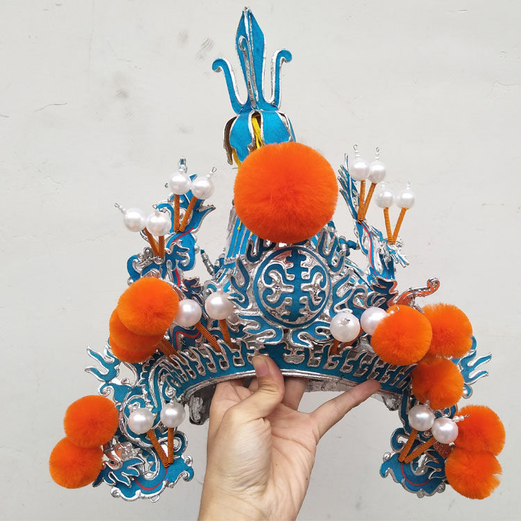 戏曲帽子戏剧盔帽将军武将帅将帅尖顶顶帅京剧民族服装