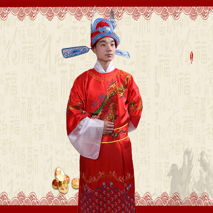 状元博饼高考新郎道具驸马演出演出服服装紫金民族服装