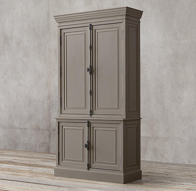 美国rh意式极简实木衣柜法式乡村复古家具衣柜