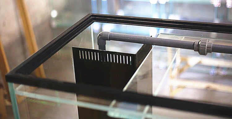 管件珊珊超白鱼缸直角四角溢流下水下水管红色桌面缸