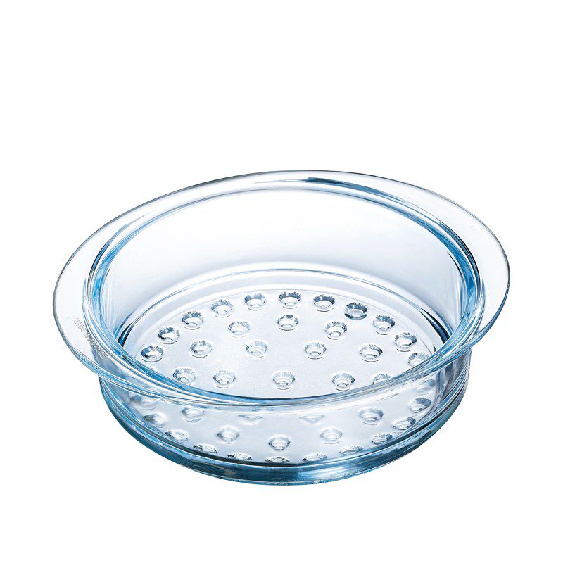ocuisine法国进口耐热玻璃透明锅蒸格蒸架圆形蒸锅蒸笼蒸屉蒸层