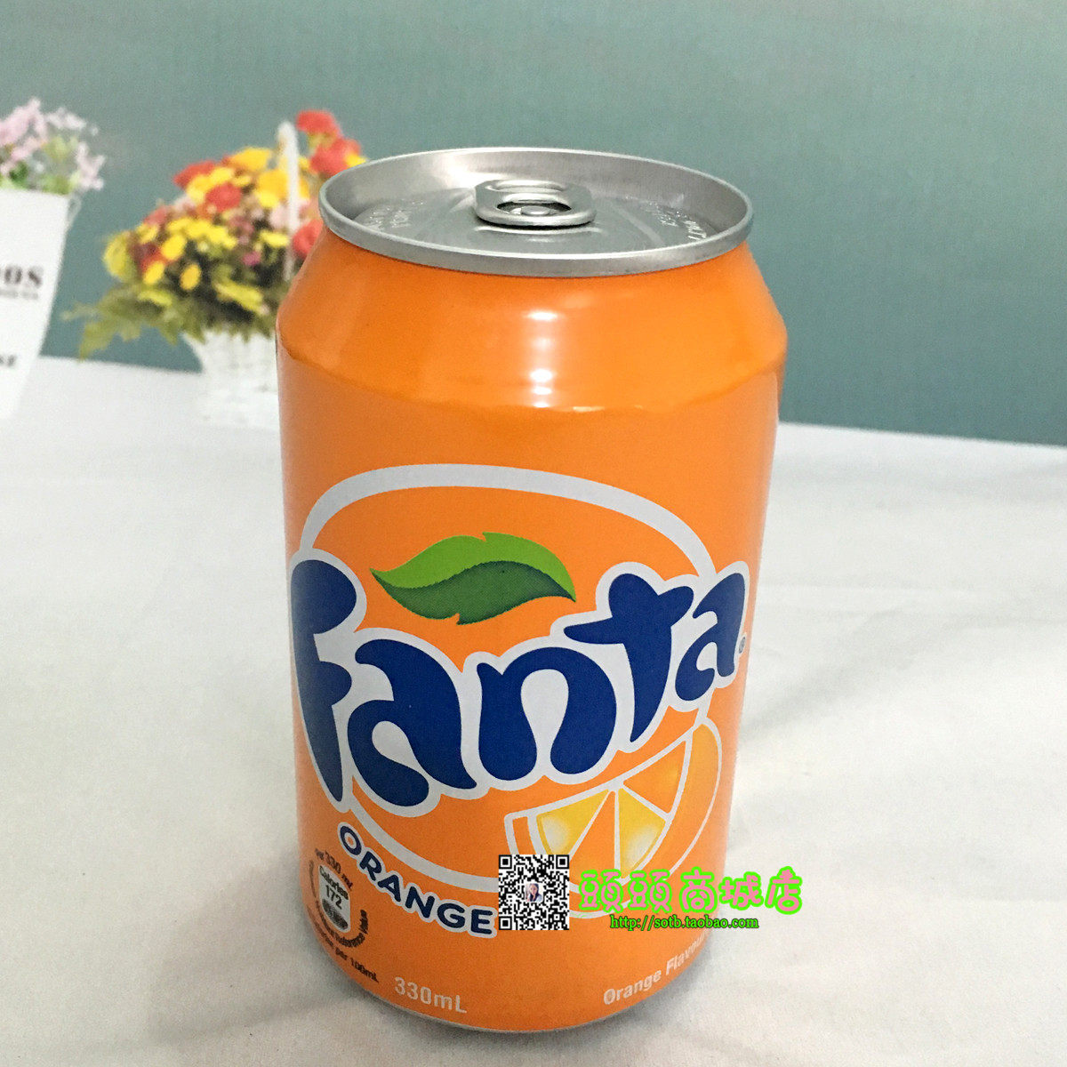 广东包邮香港进口芬达橙味汽水330ml24罐易拉罐碳酸饮料