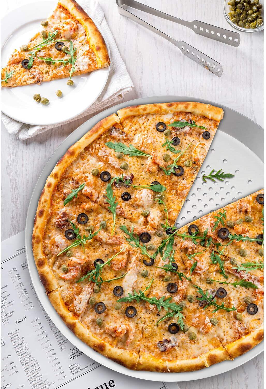 烤盘披萨10寸11寸12寸薄底厚底冲孔披萨盘芝心烘焙模具