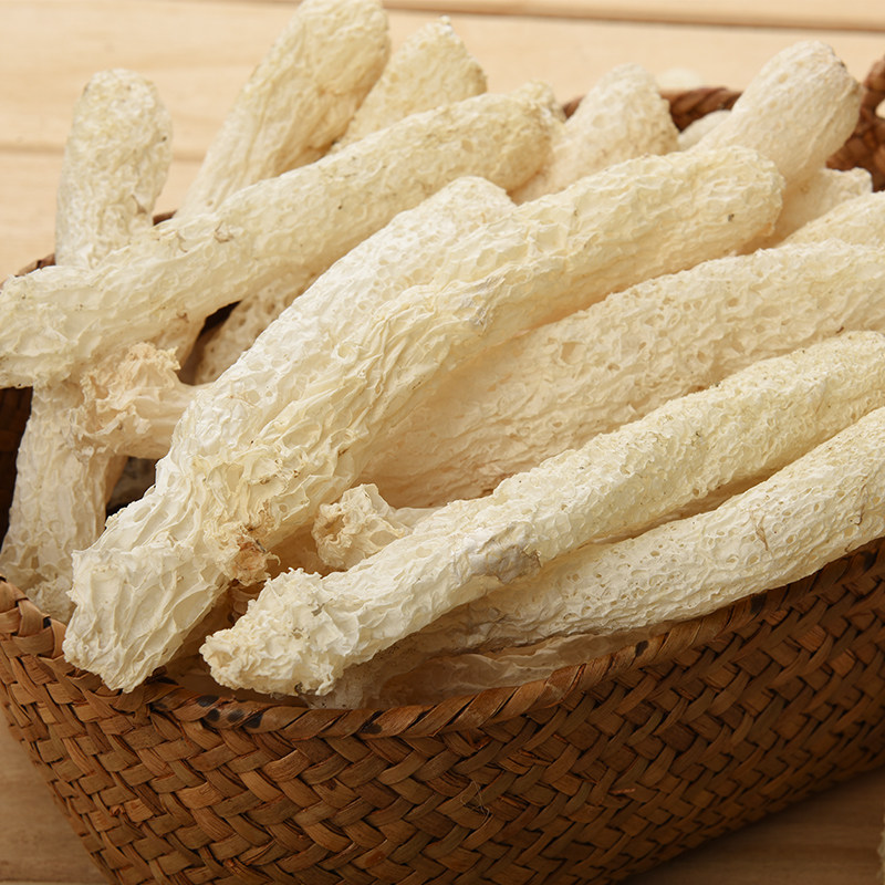 鲜烹烹干竹荪无裙竹笙杆子古田竹孙干货特产足荪菌汤包食材100g