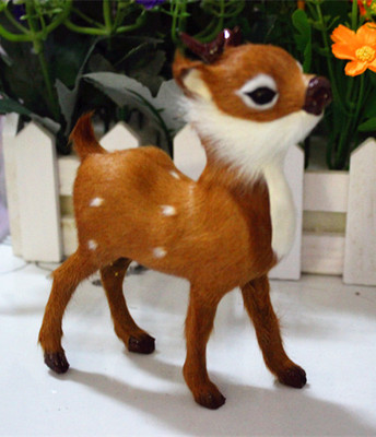 动物模型摄影道具玩具 仿真梅花鹿 娃娃鹿 公母鹿 教科用品摆设