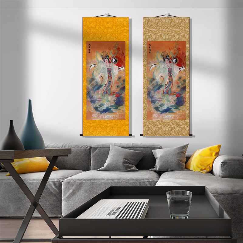 道教人物三清祖师九天玄女碧霞元君张天师太乙国画