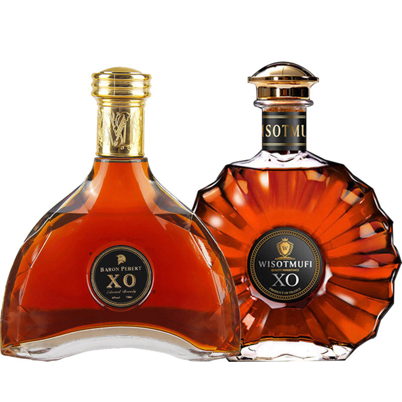 【买一瓶送一瓶】法国进口x0白兰地40度洋酒套装礼盒装组合正品