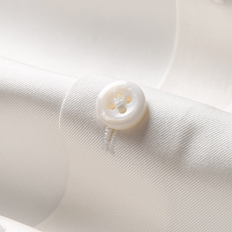 奢侈系 100%纯真丝 斜纹桑蚕丝高端商务休闲四季款长袖衬衫男衬衣