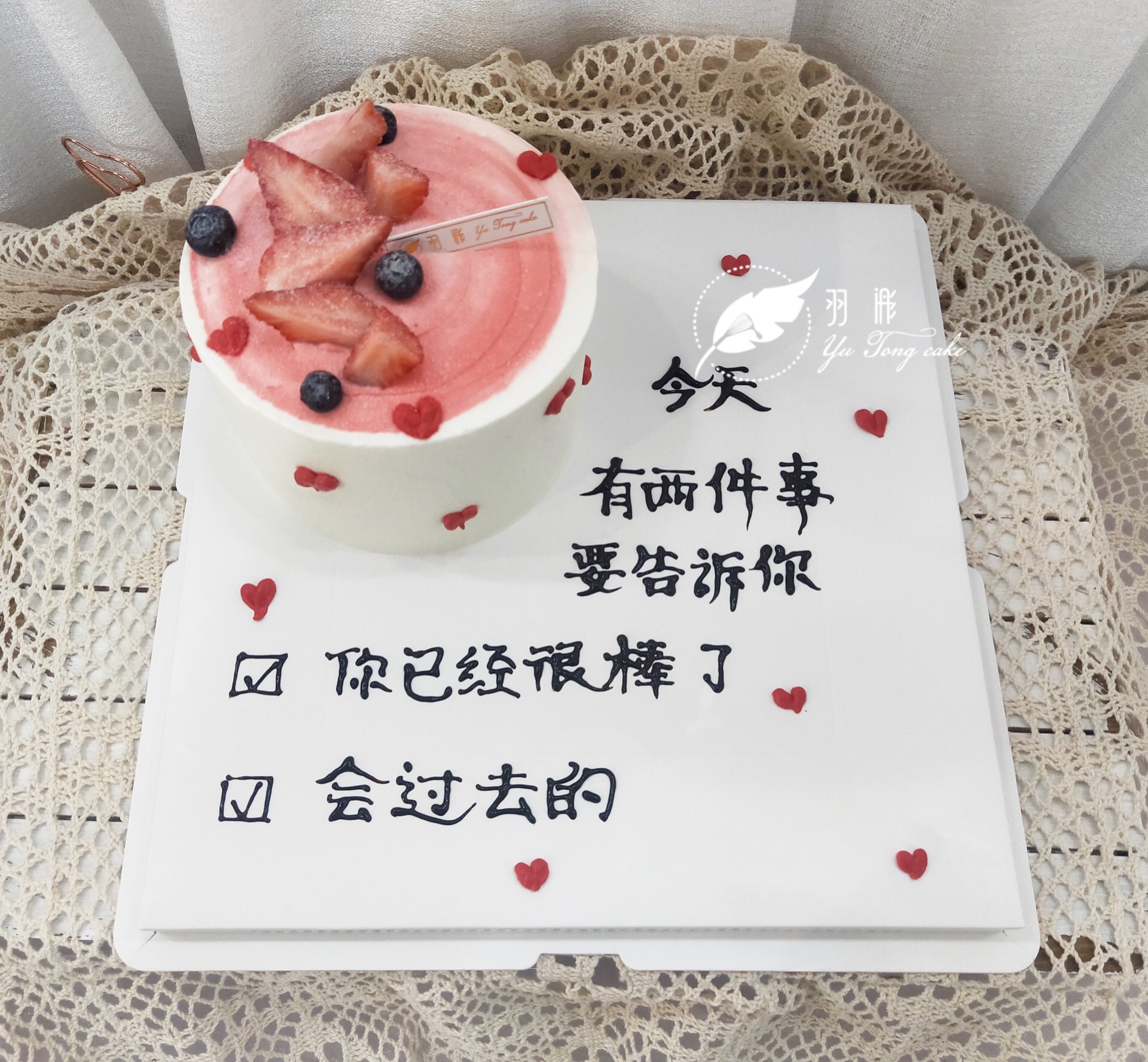 送对象生日蛋糕配文字图片