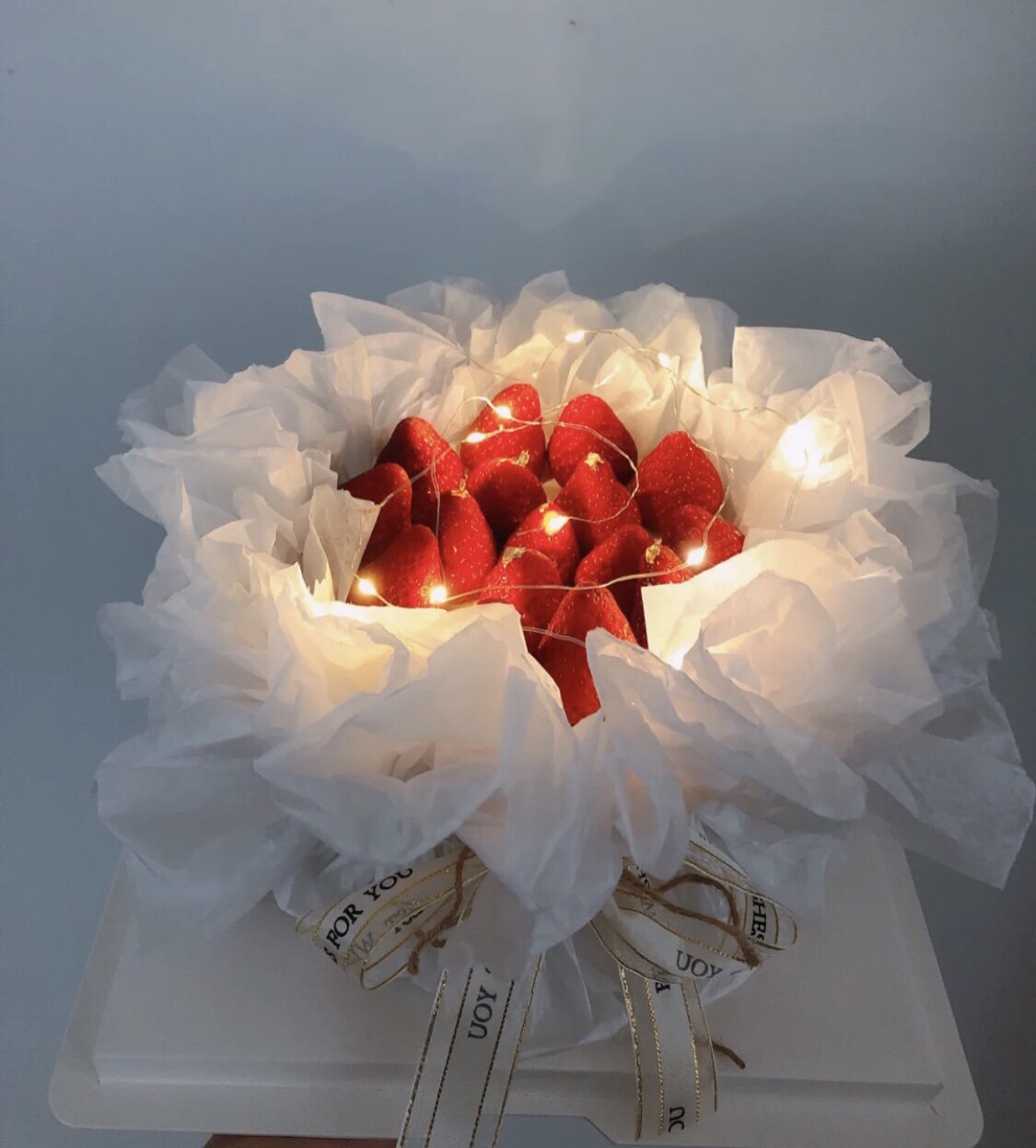 羽浵女神创意草莓花束裱花蛋糕母亲私房定制新鲜生日蛋糕