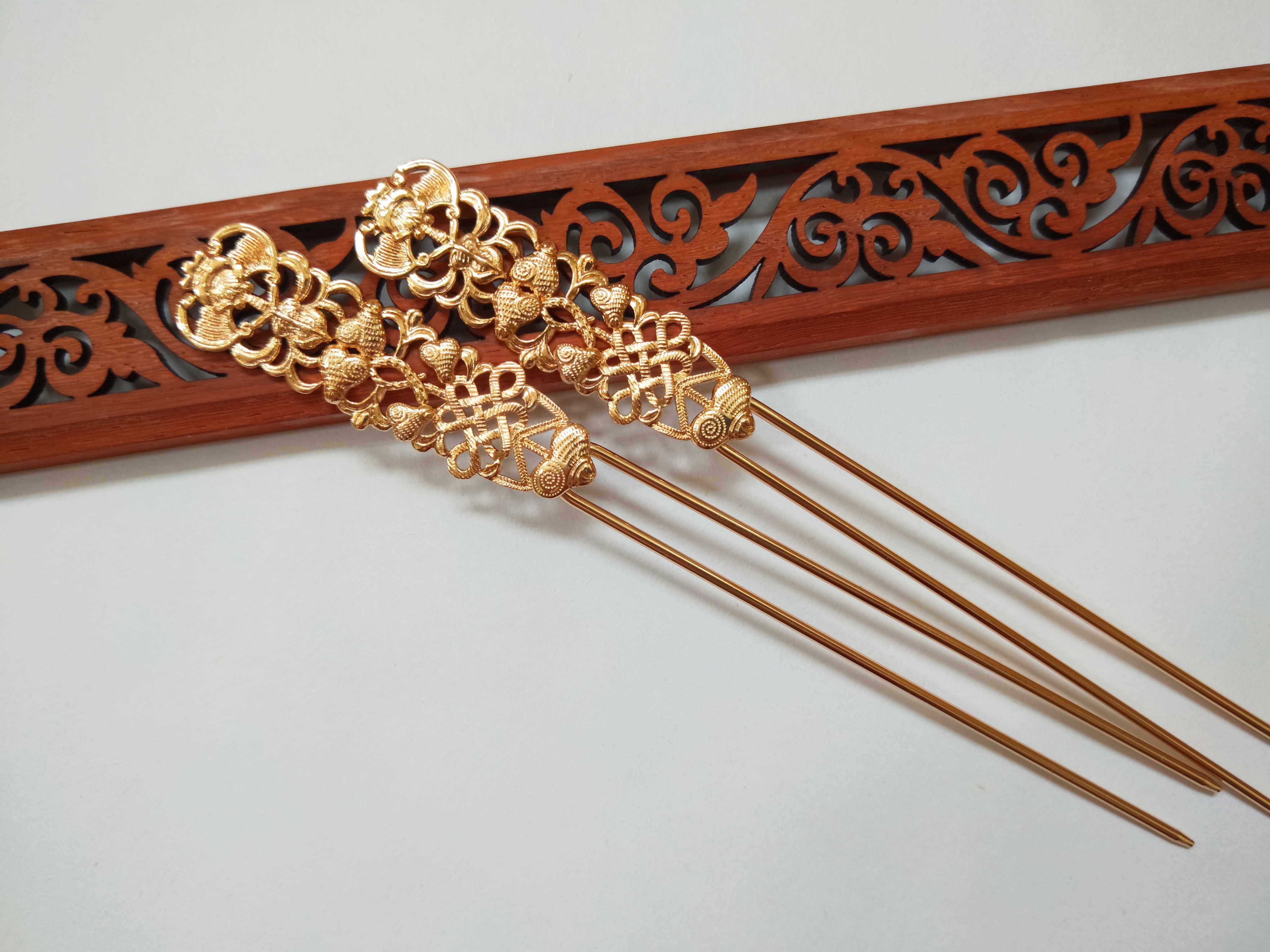 汉服配饰唐风古风发簪发钗对簪明制大明少女