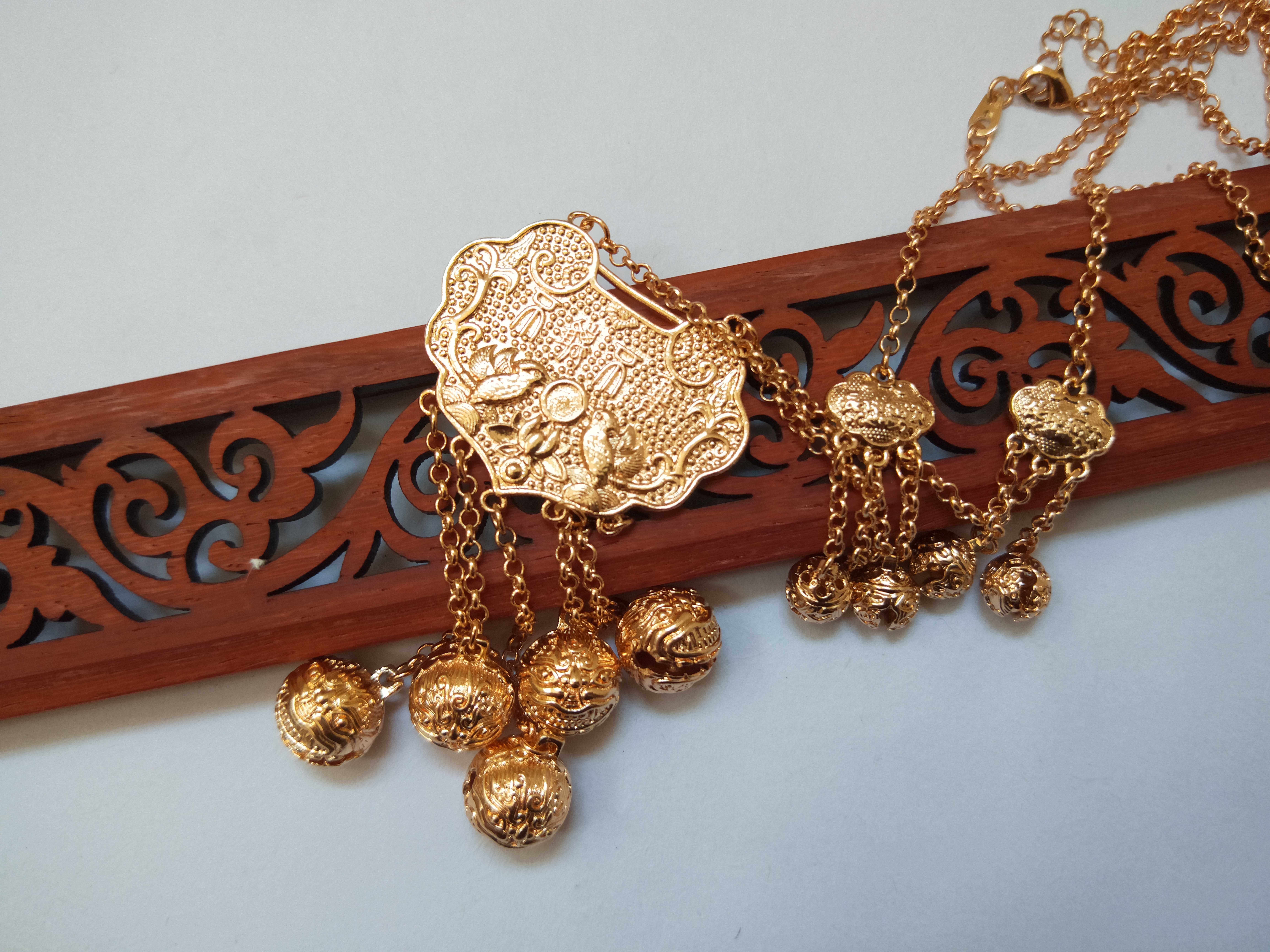 汉服璎珞古典古风长命锁软平安锁明大明少女发饰