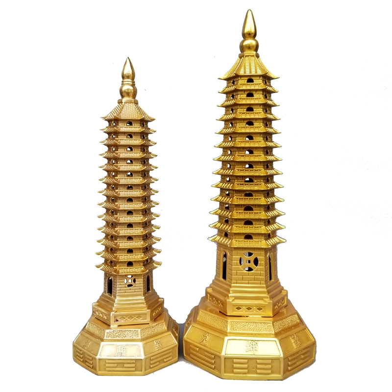 宝塔铜器玲珑13层文昌塔专业定做八卦底座七层摆件