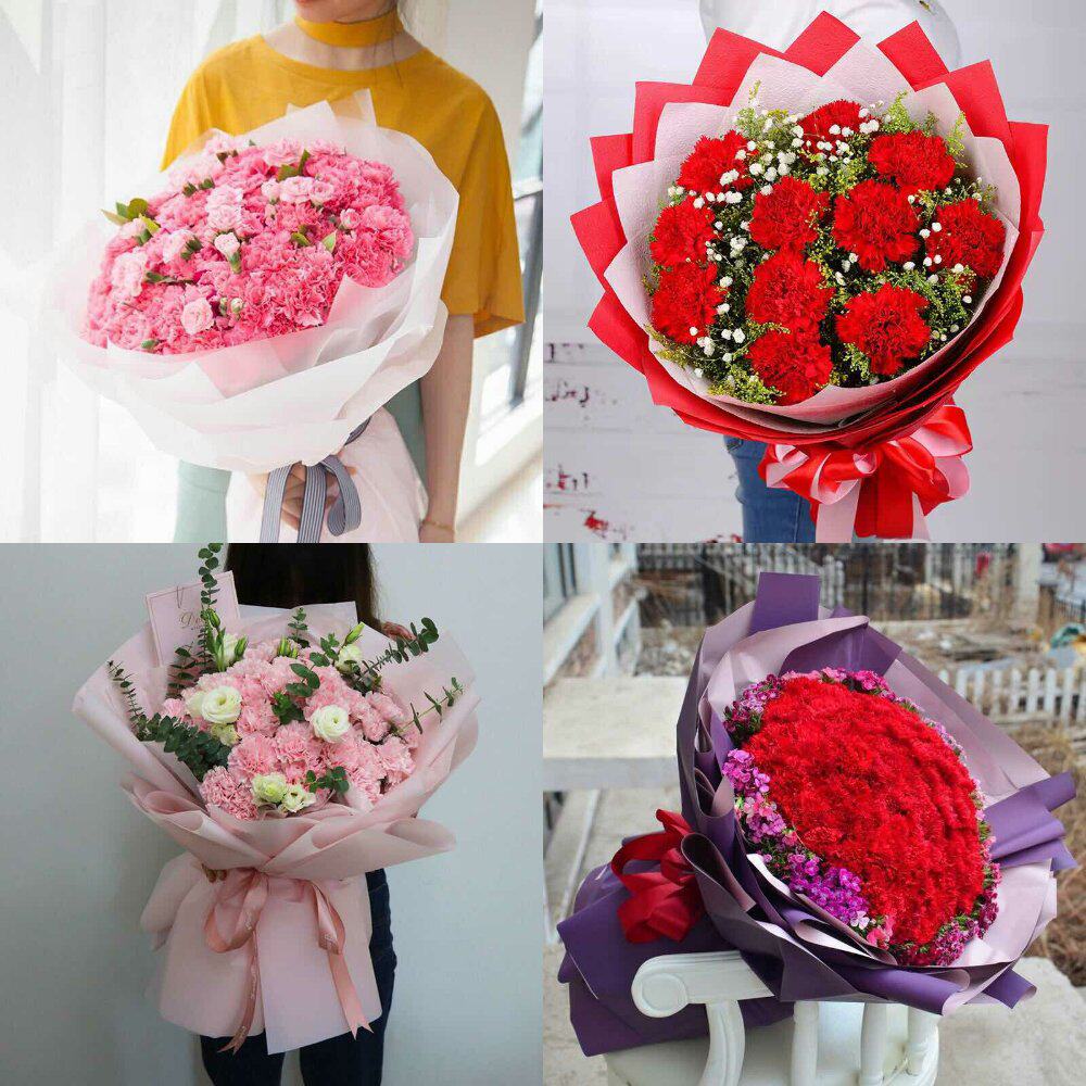 康乃馨鲜花同城速递递送妈妈生日花束礼盒眉山市鲜花速递同城