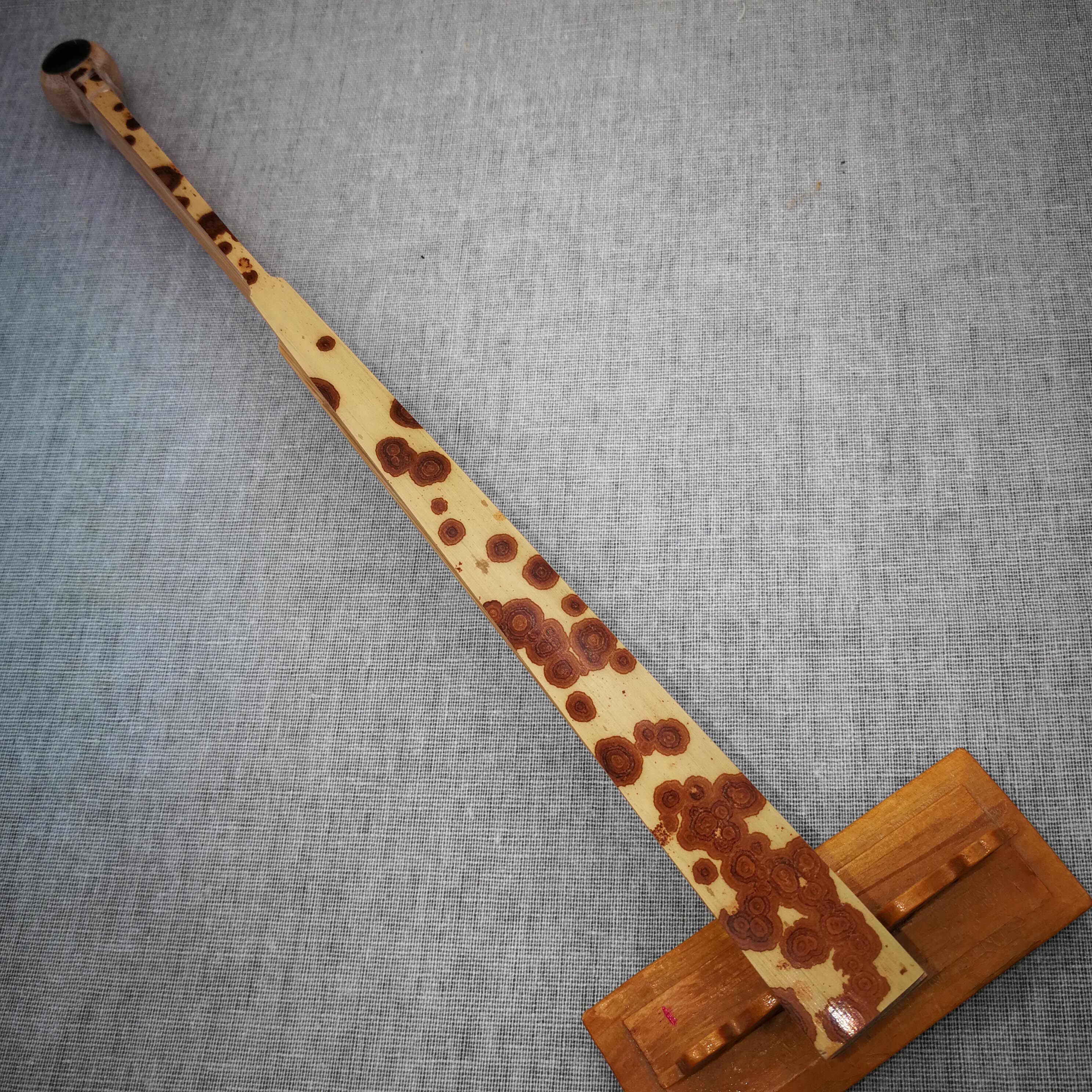 湘妃竹折扇和尚头型精工中国国风收藏文玩礼品扇子