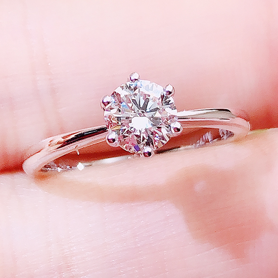 钻戒正品50分钻石女戒gia裸钻1克拉钻石戒指经典六爪订婚求婚戒指