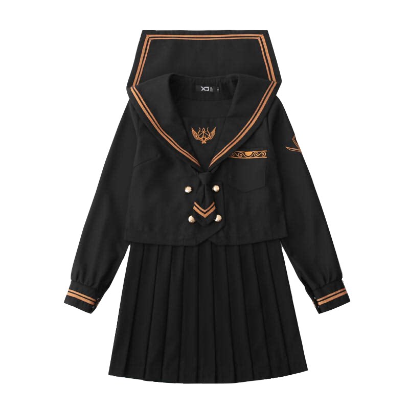 小瑾原创正品皇家上将正统jk制服不良少女暗黑学生水手服长裙春秋