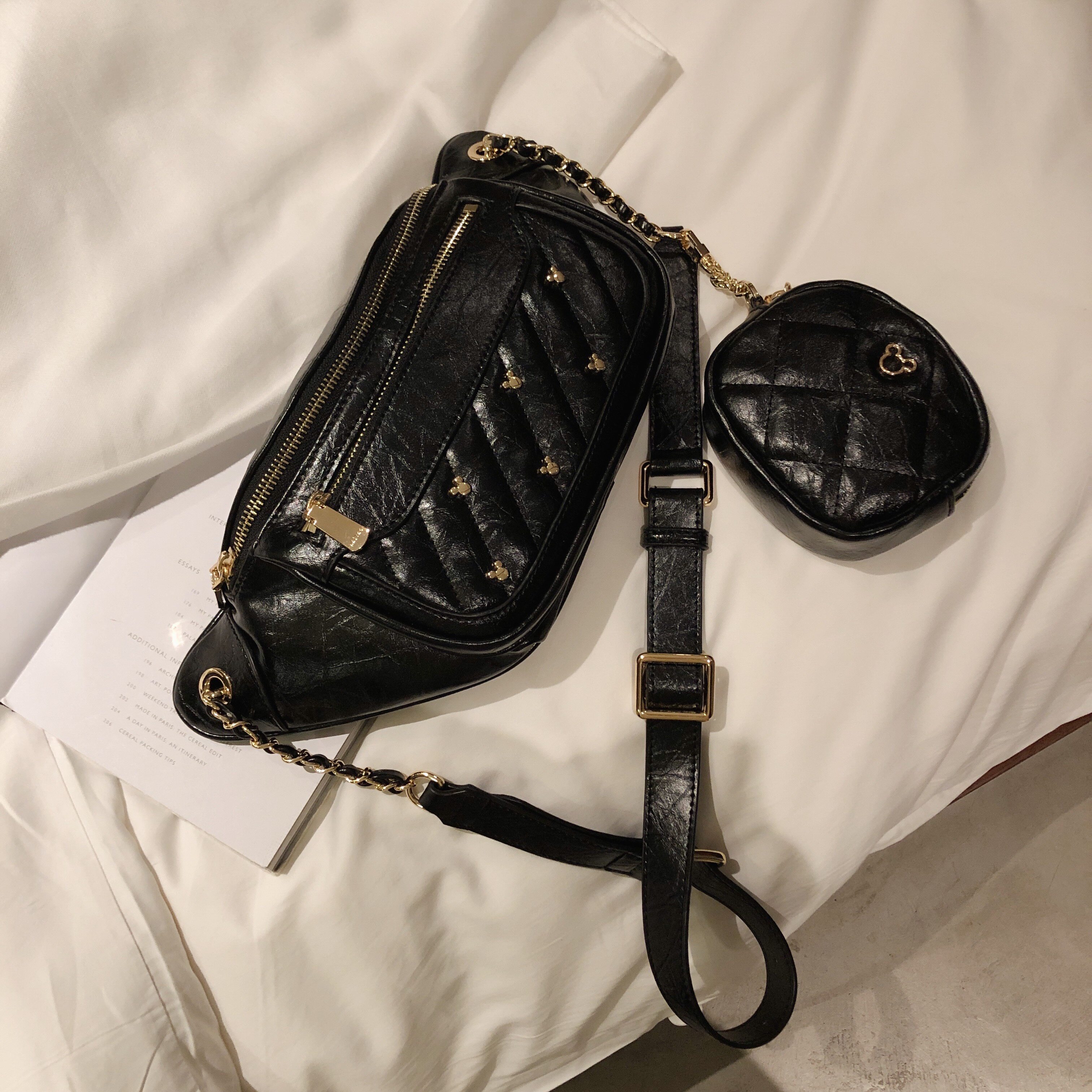 南风迪士尼合作款腰包女潮ins2020新款时尚百搭小包包女斜挎胸包