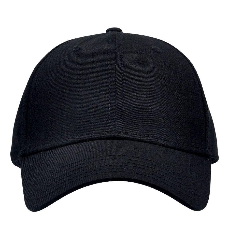 经典纯黑色棒球帽纯棉低调素色遮阳防晒光板无图案鸭舌帽子男女