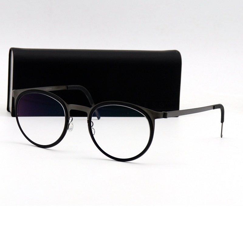 眼镜正品姜文同款复古圆形lindberg男女9704林德眼镜架