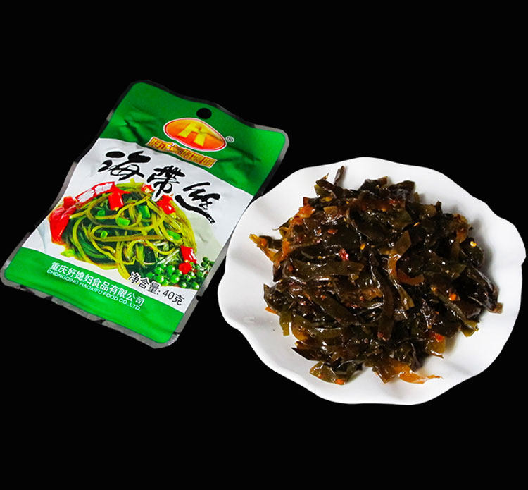 海带丝开袋即食小包包装麻辣香辣下饭饭菜凉拌海带零食